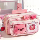 High Quality Kapibara Cartoon Pencil Case with Flip Top for Easy Access and Large Capacity for Stationery Storage