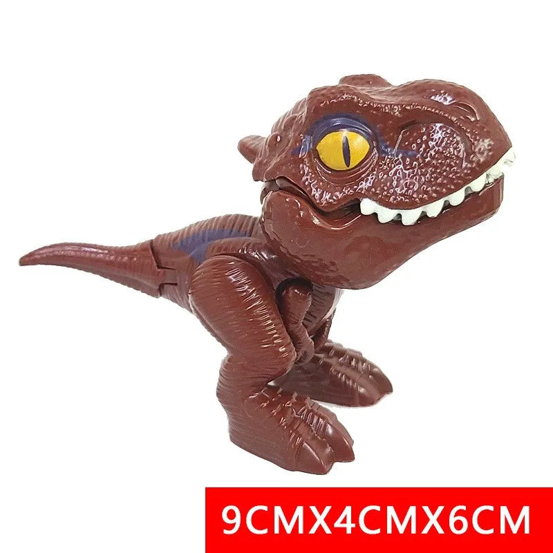 Jurassic Biting Finger Dinosaur Animals Model Toy Movable Joints Simulation Tricky Chameleon Hippo Kids Birthday Christmas Gifts