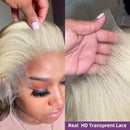 40Inch Straight Blonde 613 Blonde Human Hair Lace Frontal Wig 13x6 Transparent Blonde Lace Front Wigs Pre Plucked Human Hair Wig