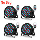 Datewink 4PCS 36LEDs Flat Par Lights With Bag RGB-Bühnenbeleuchtungseffekt DMX512 für DJ, Disco, Hochzeit, Party, Nachtclub, Weihnachten