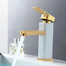 Stainless Steel Bathroom Basin Faucet Deck Mounted Hot and Cold Water Tap Dual-use Household Bathroom Kitchen Mixer Faucets