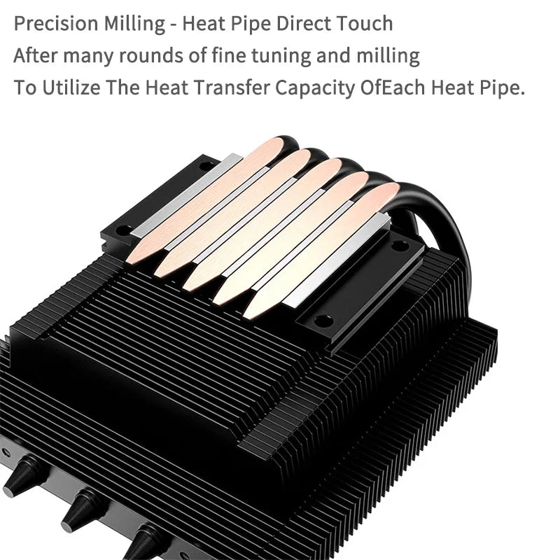 ID-COOLING IS-50X ITX Air-cooling CPU Cooler 5 Heat Pipes 4Pin PWM 12015 Fan For Intel LGA 1700 1200 AM4 AM5 Processor Cooler