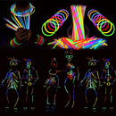 260PCS Glowing Party Set Decorations Neon Light Carnival Party, Suitable for Glow-in-the-Dark Wedding Party Accessories, Concert