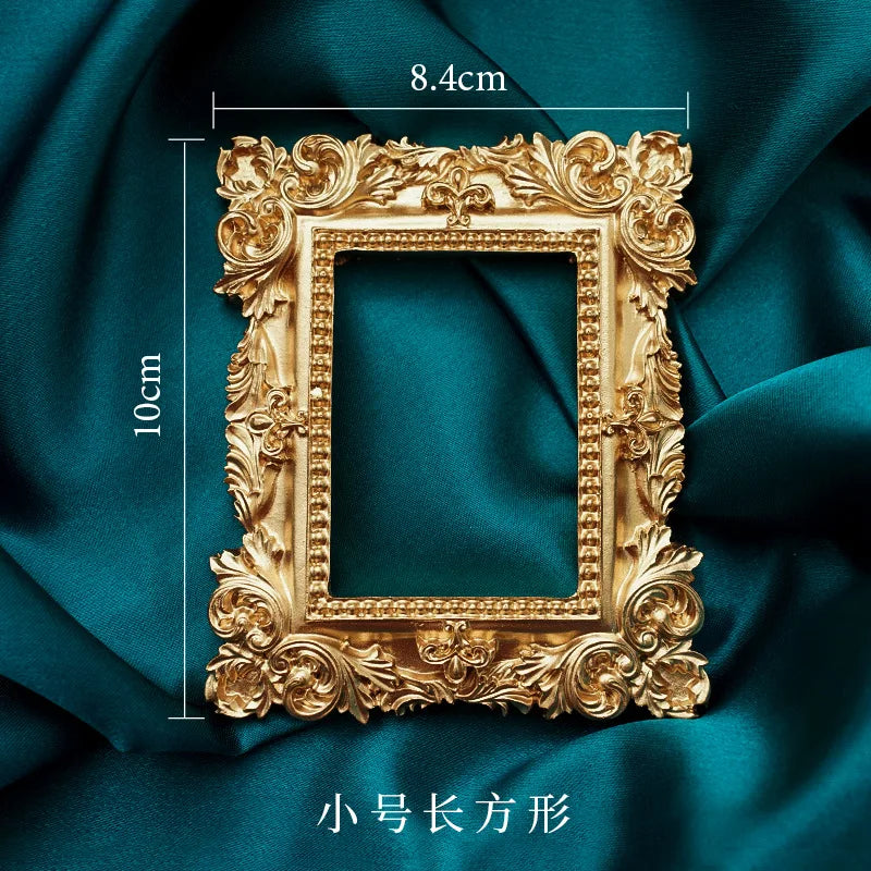 Golden Retro Photo Frame Nail Art Jewelry Decoration Home Decoration Photography Background Shooting Photo Props