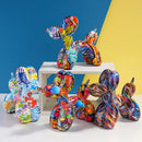 Vilead Pop Art Graffiti Balloon Dog Skulptur Objekt Malerei Ballon Statue Ideen Tierfiguren Dekoartikel für die Heimdekoration