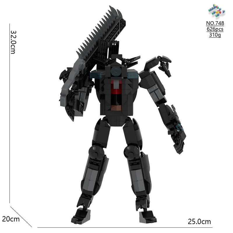 Skibidi Toilet Titan TV Man Speakerman Horror Game Bosses Camara Building Block Cartoon Doll Model Kids Birthday Halloween Gift