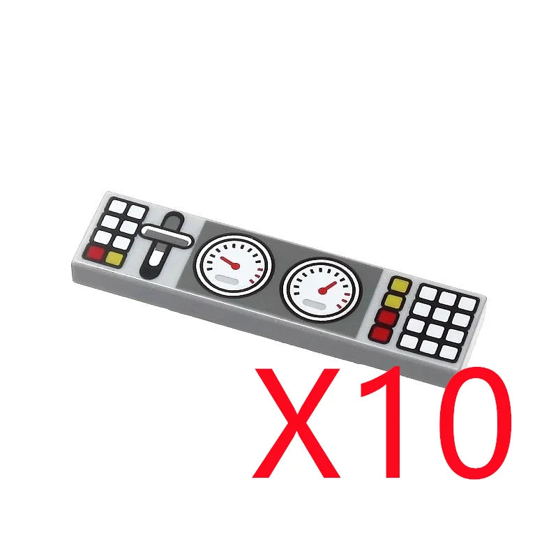 MOC City Building Blocks Character Accessories Mini Brick Audio Computer Brick Control Center Radar Keyboard Pattern Toy K037