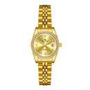 Original Woman Watch Pink Dial Golden Date Quartz Clock Vintage Elegant Stainless Steel Watch Gifts For Women 2024