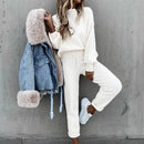 Autumn Women Tracksuit Sweatshirt Drawstring Pants Suit Female 2022 Fashion Ladies Casual Loose Long Sleeve Pullover Sports Set