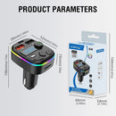Car Charger Bluetooth-Compatible Dual USB Type C Hands Free Wireless Car Kit Hands-Free MP3 Player Radio Auto Radio FM Modulator
