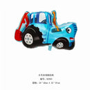 Cartoon Car Balloons Train Fire Truck Tank Engineering Car Tractor Aluminum Film Balloon Birthday Party Baby Shower Toy