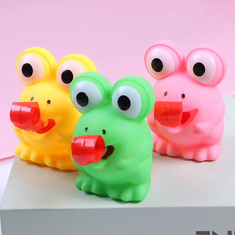 4Pcs Funny Sticking Tongue Out Frog Sensory Stress Relief Fidget Toys for Kids Birthday Party Favors Halloween Pinata Fillers