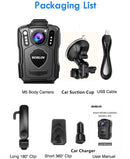 BOBLOV M5 Police Body Cam 1440P Body Mounted Cam 256G Bodycam Night Vision IP67 Dashcam 4200mAh Battery Body Camera GPS Recorder