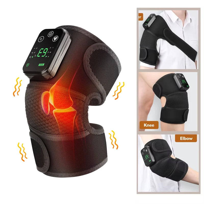 Adjustable Heating Vibration Shoulder Brace Support, Electric Heating Pad for Shoulder, Left and Right Shoulder Massager Warming
