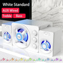 3D Hifi Stereo USB Active Bluetooth Speaker Computer Multimedia RGB Subwoofer AUX, USB, TF Suitable for TV, Computer Audio