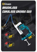 Gisam 10000PSL 69Mpa Brushless Electric Grease Gun High Pressure Car Lubricating Oil Car Maintenance For makita 18v battery pin