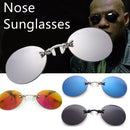 1 Stück Clip-On-Nasenbrille Rundrandlos Matrix Morpheus Sonnenbrille Mini Randlos Vintage Herrenbrille UV400 Schutzbrille