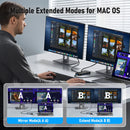 Lemorele TC122 USB C HUB Dual HDMI 4K Docking Station USB 3.0 PD 100W Type C Port for Macbook iPad M2 M1 Steam Deck