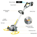 600W Cordless Grass Trimmer, 4-in-1 Lawn Trimmer,Wheel Edge Cutter,Lawn Mower,Brush Cutter with 21V Battery and Fast Charger