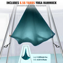SucceBuy Aerial Yoga Frame & Hammock 9.67FT Professional Yoga Swing Stand w/6.6 Yards Aerial Silks Max 551lbs Indoor Aerial Rig