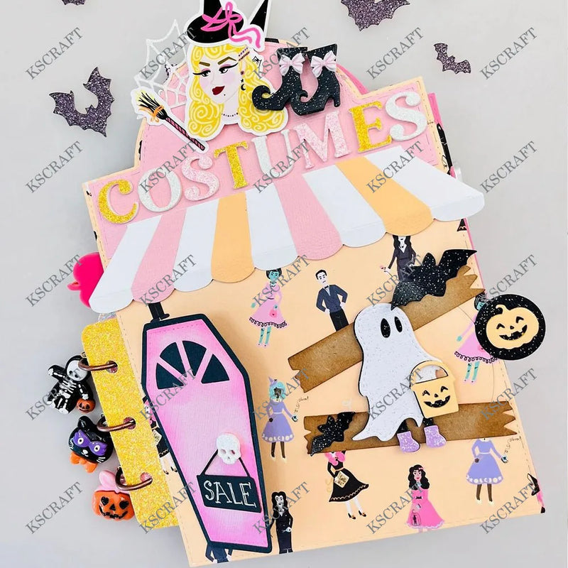 KSCRAFT Parlor Halloween Add On Metal Cutting Dies Stencils for DIY Scrapbooking Decorative Embossing DIY Paper Cards