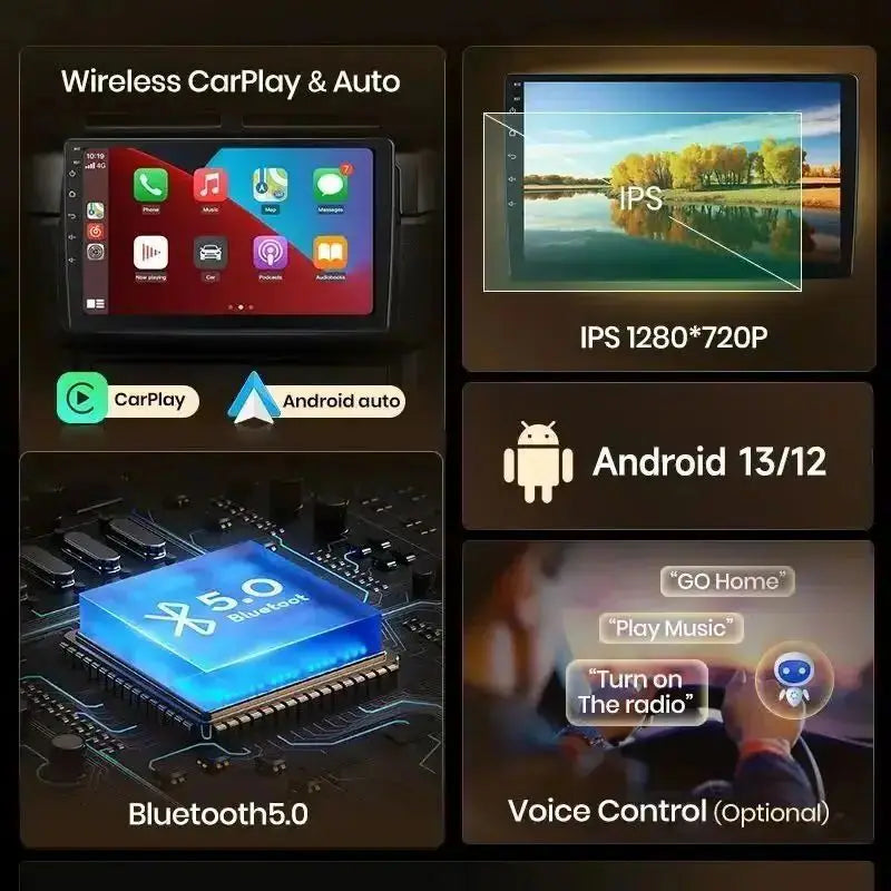 Junsun Wireless CarPlay Car Radio Multimedia Player For Honda Civic Hatchback 2005 2006-2011 Android Auto GPS 2din autoradio