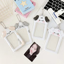 1PCS 3 Inch Photocard Holder Kawaii Kpop Photo Card Holder Keychain Ins Idol Photo Card Protector Photo Sleeves Bus Card Case