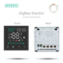 BSEED Zigbee Electric Floor Heating Thermostat LED Sensor Water Gas Boiler Smart Temperature Controller Without Frame Tuya Alexa