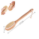 Exfoliating Wooden Body Massage Shower Brush Natural Bristle Bath Brush SPA Woman Man Skin Care Dry Body Brush with Long Handle