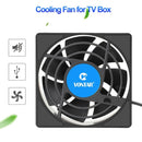 VONTAR C1 Cooling Fan for Android TV Box Set Top Box Wireless Silent Quiet Cooler DC 5V USB Power Radiator Mini Fan 80x80x25mm