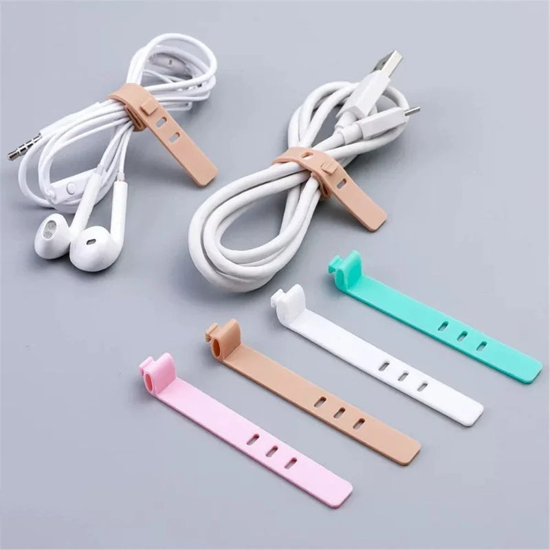 4pcs Usb Organizer Organizer Cables Desk Set Earphone Clip Charger Organizer Wire Data Line Holder Line Fixer Desk Accessories