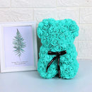 25cm Artificial Flowers Rose Bear Girlfriend Anniversary Christmas Valentine's Day Gift Birthday Present For Wedding Party