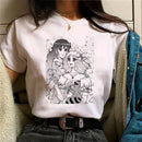 Candy Candy Kawaii T-shirt Casual Round Neck Short Sleeved Women's Fashionable Loose Short Sleeved Trendy Women's Clothing Tops