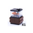 MOC City Building Blocks Accessories Mahjong Machine Plant Sofa Bed Piano Refrigerator Kitchen Toy Brick Florist Bar X009 TV Set