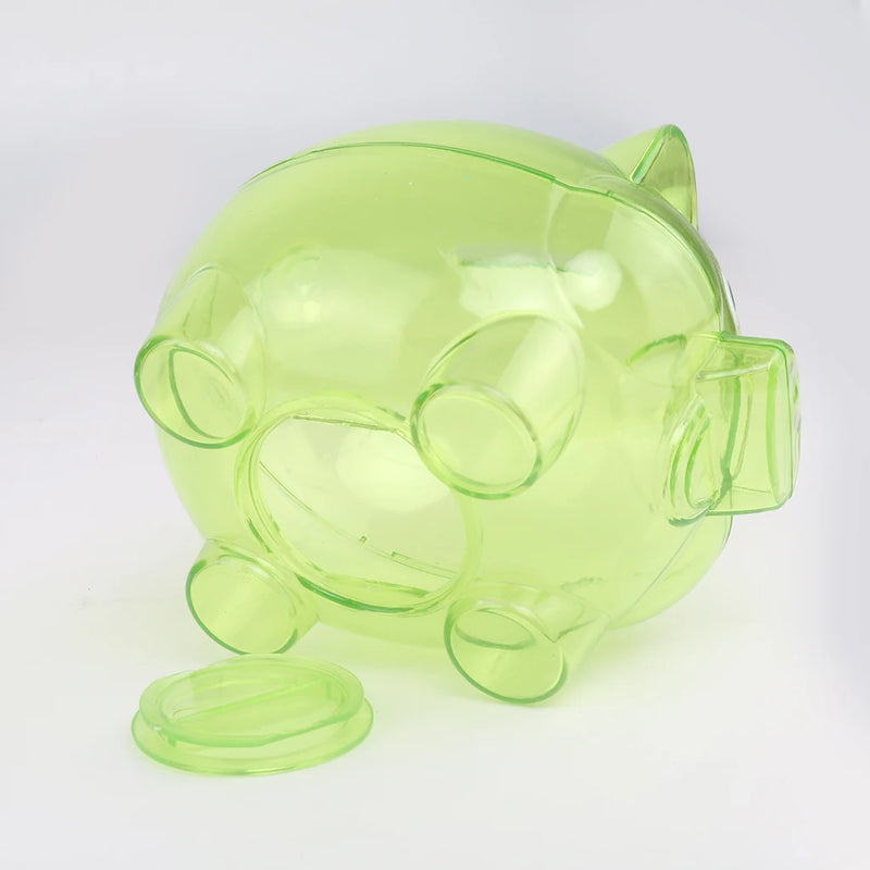 Clear Transparent Pig Plastic Piggy Money Bank Small Piggy Bank Money Boxes Storage Kids Toys Home Decor Money Saving Box