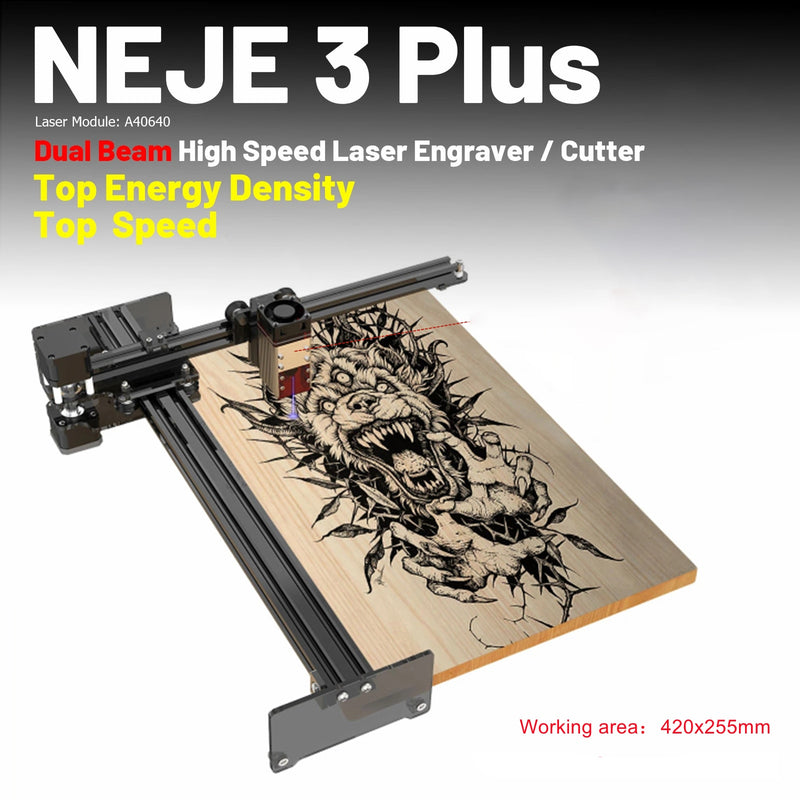 NEJE 3 Plus Laser Engraving Cutting Machine Laser Cutter CNC Router Laser Engraver Metal Bluetooth Wireless Control Offline Work