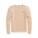 Brand Women's Clothing 2022 Early Loose O-Neck Knitted Sweater Cable Knitted Sweater 100% Cotton RL8519