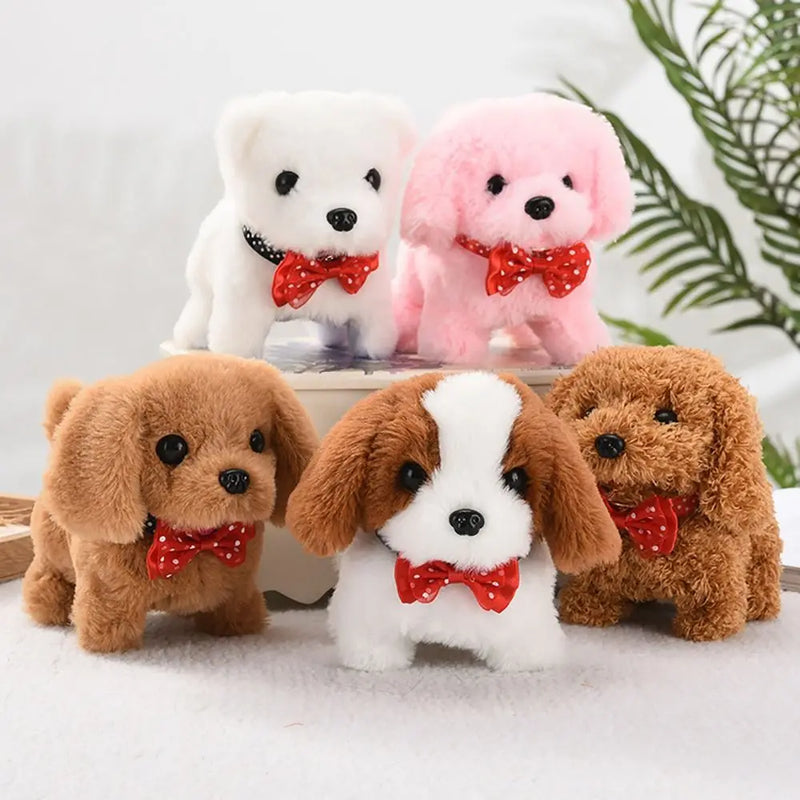 18CM Electric Simulation Puppy Plush Toys Interactive Cute Dog Robot Funny Wagging Shaking Toy For Kids Xmas Gift