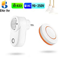 AC 220V 15A Wireless Remote Control Electrical Socket Switch 433mhz Rf Outlet EU Plug Round Transmitter,for LED Home Appliance