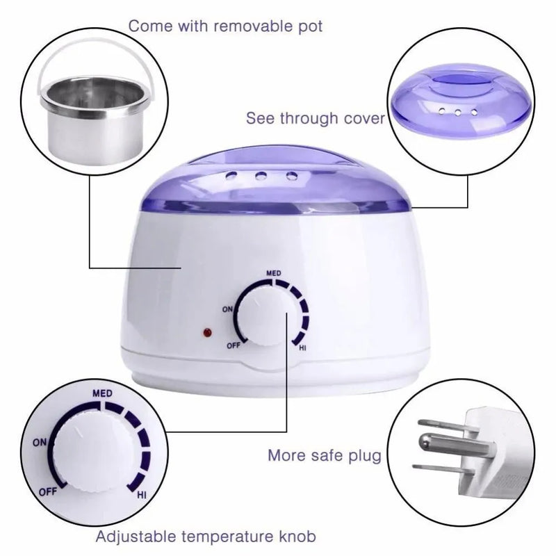 Pro-Wax100 Therapy Machine Wax Warmer Portable Electric Hair Removal Kit Facial Bikini Area Armpit- Melting Pot Hot Wax Heater