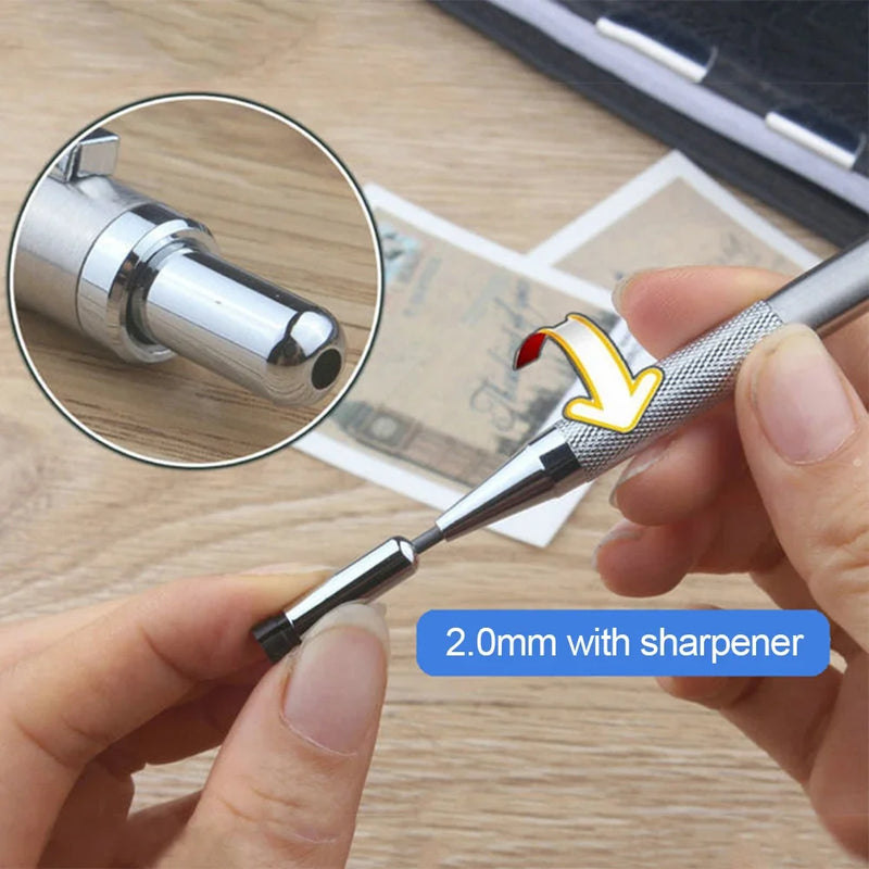 Metal Mechanical Pencil 0.3 0.5 0.7 0.9 1.3 2.0mm Automatic Pencil Art Drawing Painting Pencil with Leads Office School Supply