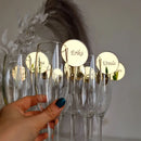 The Name Your Glass | Custom Engraved Acrylic Wine Charms Set