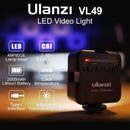 Ulanzi VL49 6W Mini Vlog LED-Aufhelllicht Weiß 2000mAh 5500K Zoom-Beleuchtung Fotografische Beleuchtung Videotelefon Selfie-Aufhelllampen