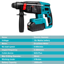 26MM Brushless Electric Hammer Drill Multifunctional Cordless Rotary Hammer Impact Drill Power Tool For Makita 18V Battery
