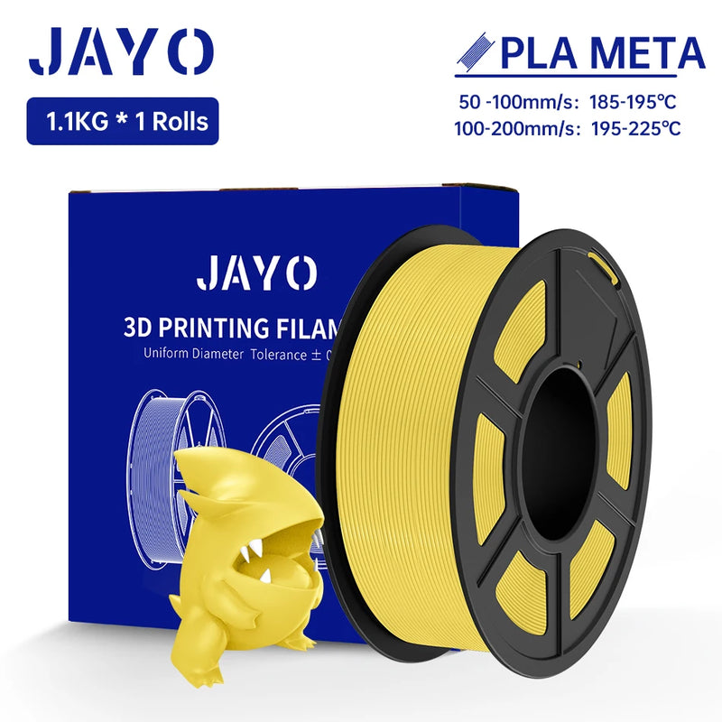 JAYO PLA Meta Filament 1.75mm 1.1KG PLA 3D Filament For FDM 3D Printer High Toughness 3D Printing Materials 100% No Bubble