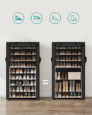 SONGMICS 10-level 28x88x160 cm shoe rack Shoe Cabinet Shoe storage Dustproof Cover Shoe Organizer