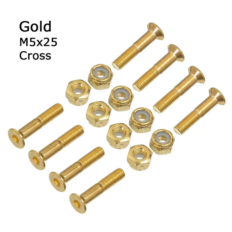 8 Sets M5 Skateboard Mounting Hardware Screws Bolts Skateboard Hardware Nuts Outdoor Longboard Parts Accessories High Quality