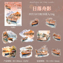 20pcs/1lot Kawaii Scrapbook Sticker canoeing on the lake Scrapbooking Supplies Planner Decorative Craft Stationery Sticker