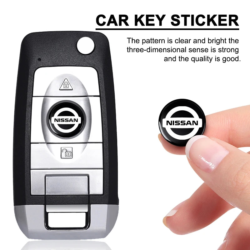 14mm Car Remote Key Sticker Aluminum Emblem Decal For Nissan Nismo Tiida Teana GTR Juke Note Versa Almera X-Trail Xterra Qashqai