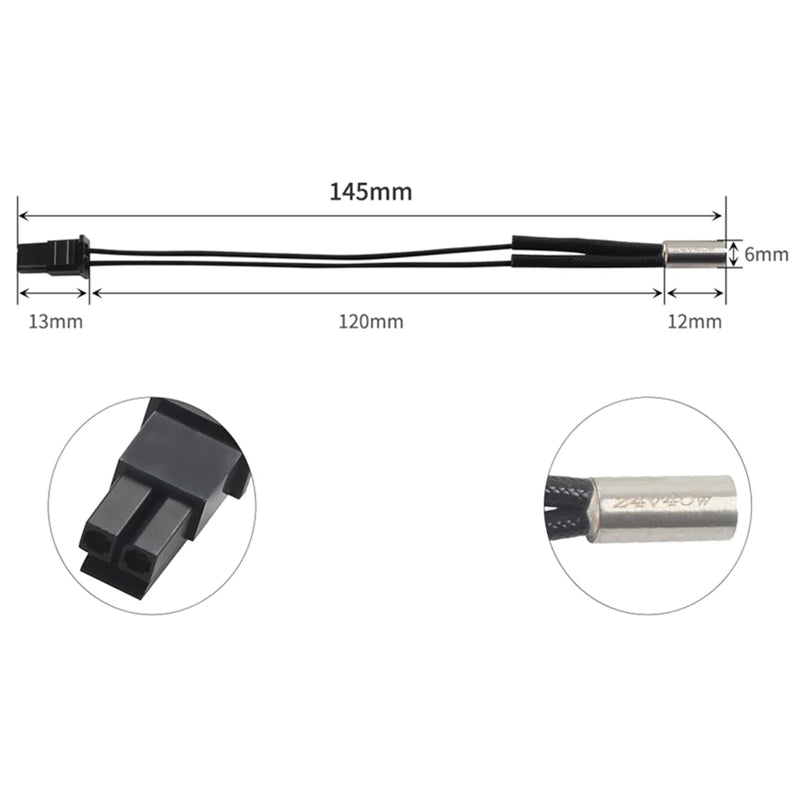 For Prusa MK4 Printer Kit Cartridge Heater 24V 40W Heating Tube Heating Rod for Prusa MK4 Extruder Kit  3D Printer Mk4 Hotend